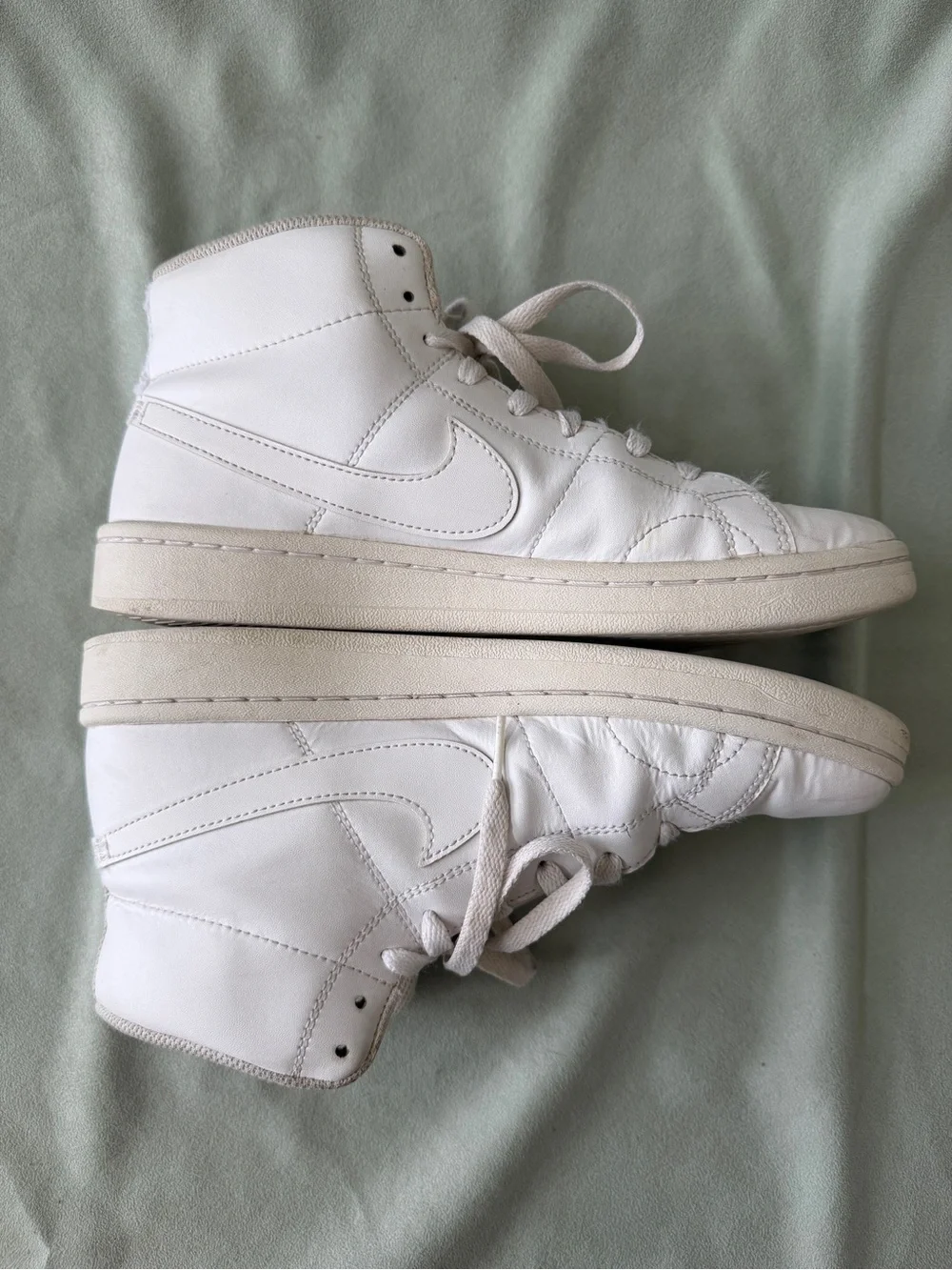 Nike Court Royale 2 Mid White Onyx Leather Mens Sneakers Size 10 CT1725-100